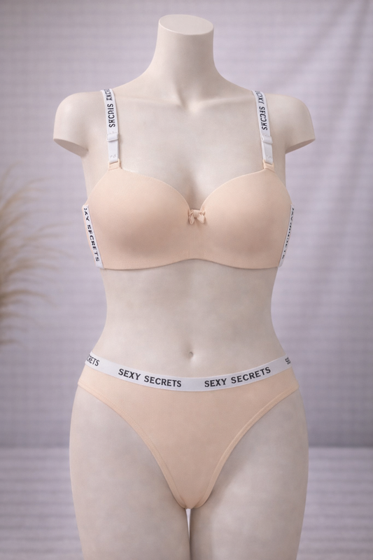 Luxury Women’s Seamless Nude Innerwear Set